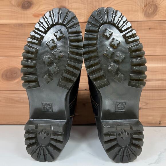 Dr Martens Women's Leona Vintage Smooth Leather Heeled Boots Chunky Black size 6 - Picture 7 of 16